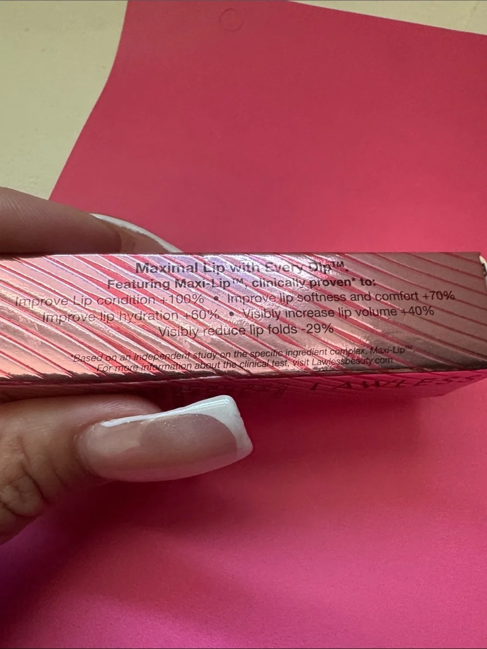 LAWLESS Lip Gloss/Balm in Rose Metallic Packaging
